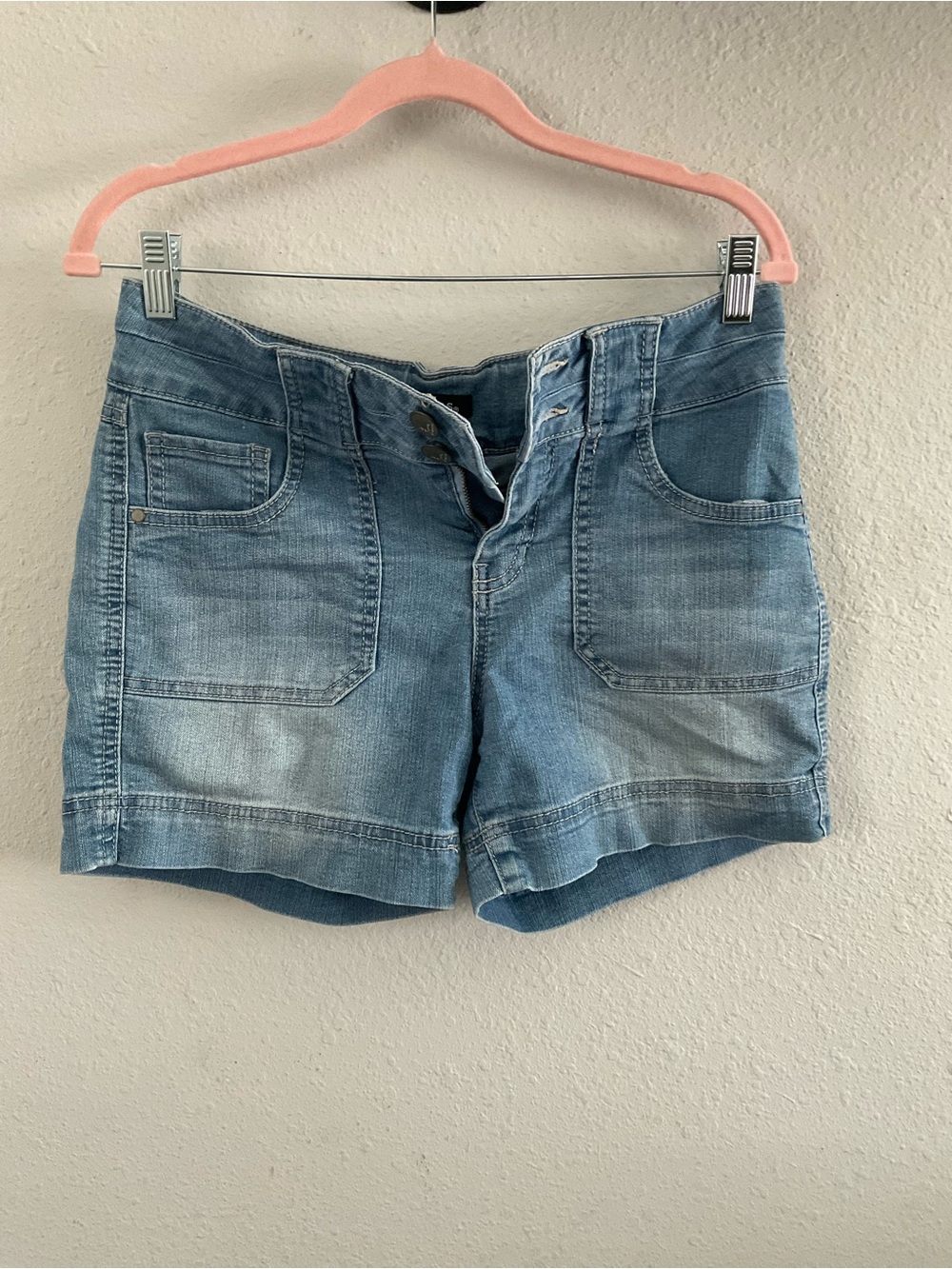d. jeans Light Blue Denim Utility Shorts